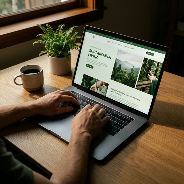 Web designer crafting a beautiful website
